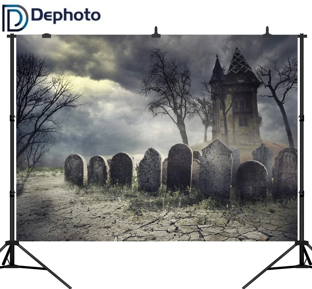 Dephoto бесшовный фон для фотосъемки с замком террора кладбище Хэллоуин