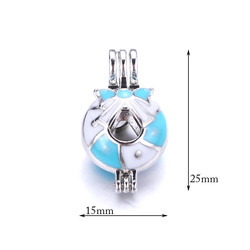 5pcs Christmas Bell Fine Pearl Cage Locket Pendant Jewelry DIY Bead Aromatherapy Essential Oil Diffuser Oyster | Украшения и