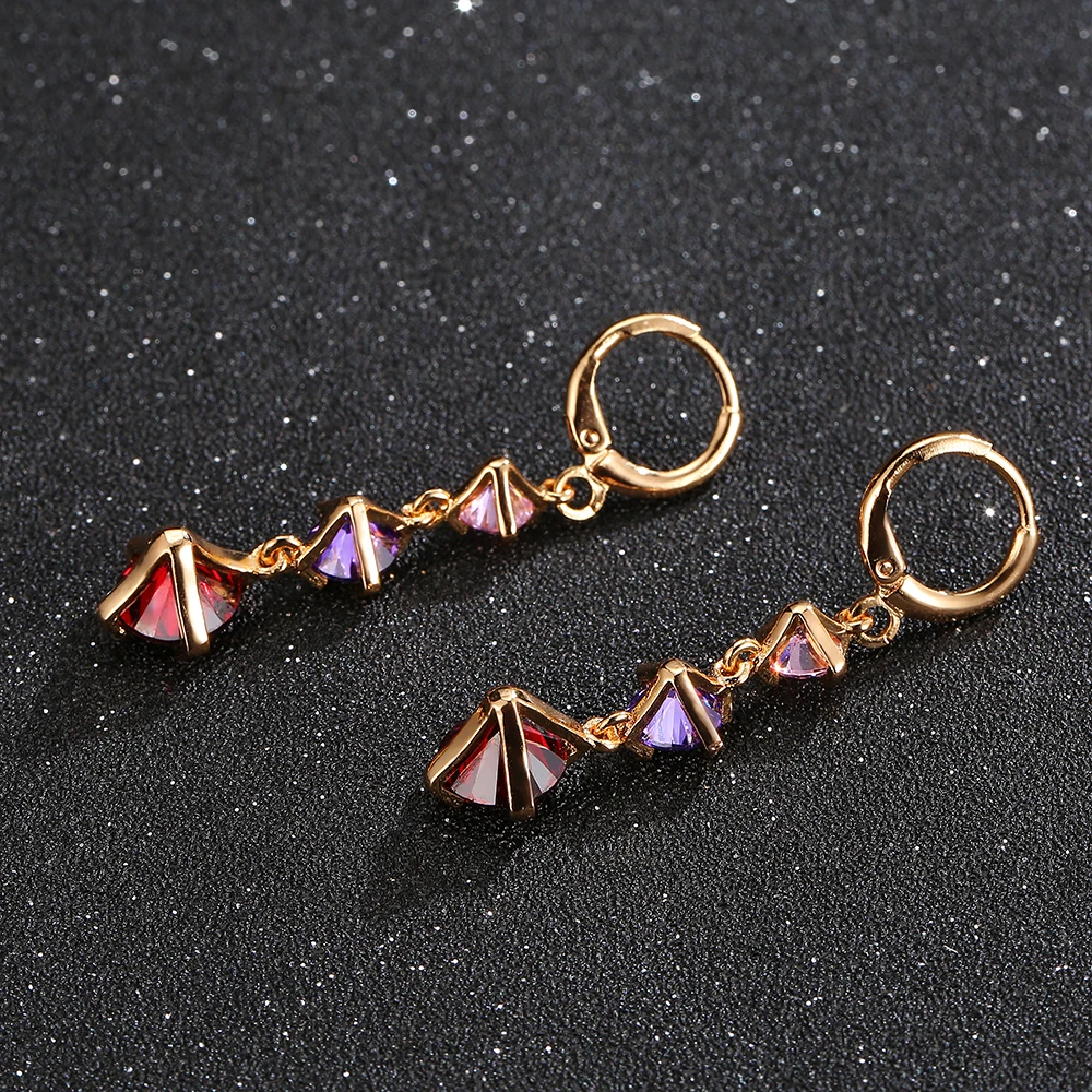 LUALA Новое Заявление Bijoux Цвет Многоцветный Винтаж Розовое Золото Кристалл Падение