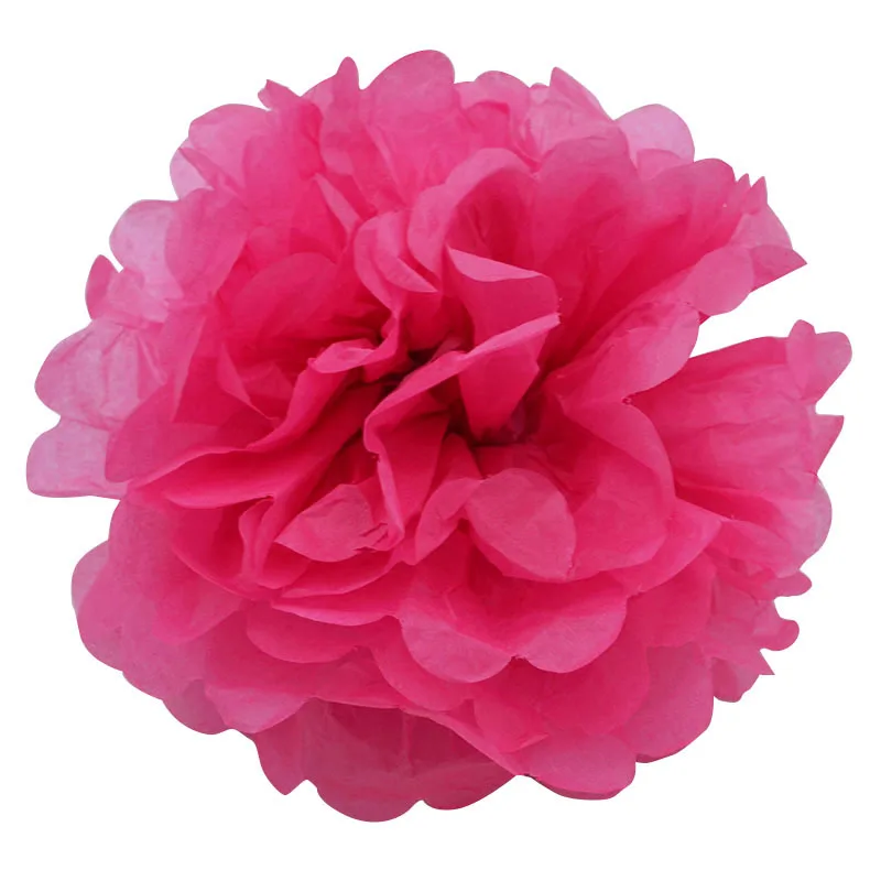FB05fuchsia 5 шт. 10/15/20 см помпон из бумажной салфетки Бумага Pom Poms, цветок для свадьбы украшение автомобиля вечерние пользу поделок ручной Цветочные шары из бумаги - Цвет: FB05fuchsia