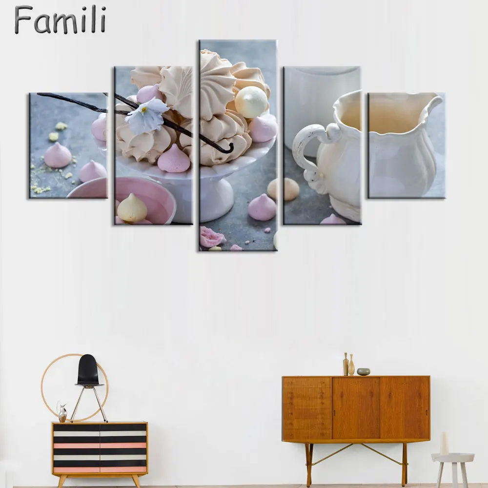 Набор для рисования на холсте Джем и еда 5 картин | Живопись каллиграфия