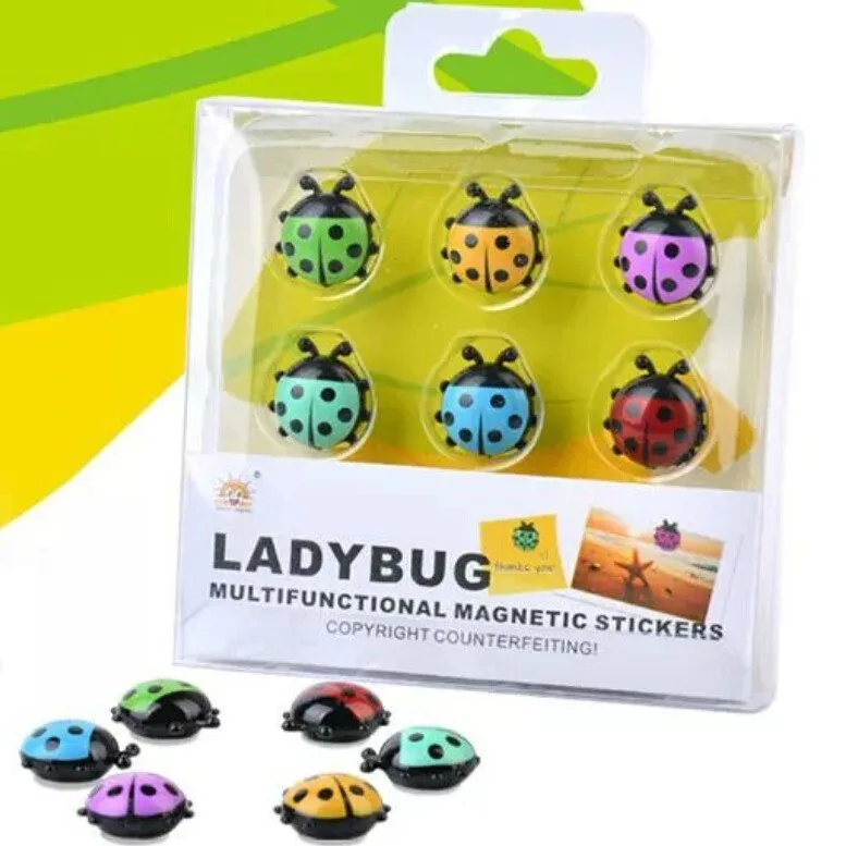 

Multifunctional Ladybug Magnetic Stickers White Board Paste Fridge Magnet