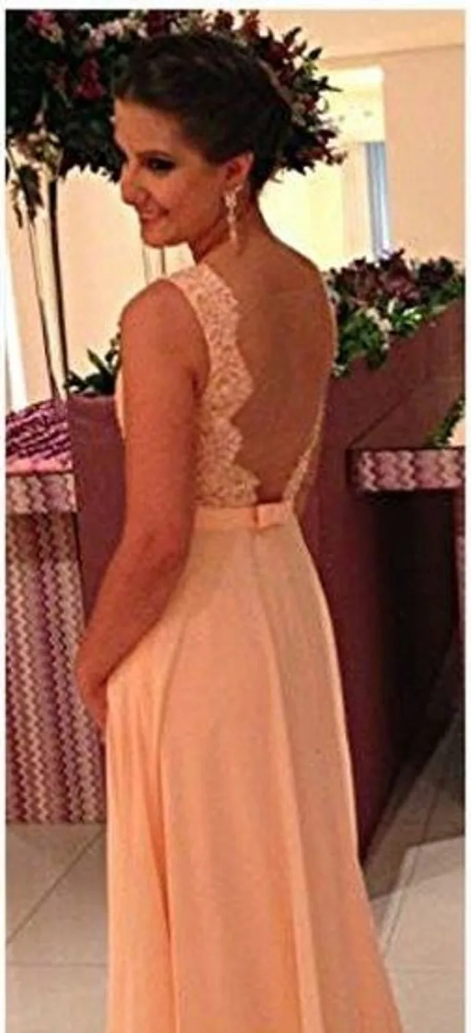 vestidos New 2014 Sexy A-Line Custom Made Elegant Crew See Through Ruffles Sheer Lace Floor-Length Formal Dress Evening Dresses | Свадьбы и