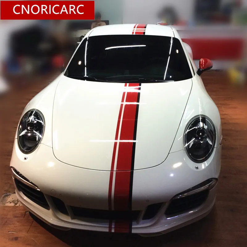 CNORICARC капот автомобиля для задней двери, крыши виниловые наклейки гоночные линии Стайлинг кузова модифицированные индивидуальные наклейки для Porsche 911 Cayenne GTS