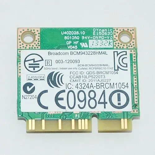 Двухдиапазонная WIFI карта DW1540 BCM943228HM4L 802.1a/b/g N 300 Мбит/с 3676J Latitude 6430u mini pcl e для Dell 1320