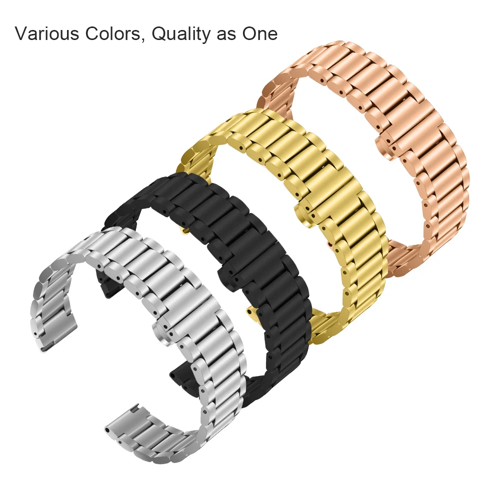 Stainless Steel Watch Band for Fossil 20mm 22mm Butterfly Buckle+Quick Release Wrist Strap Quick Silver | Наручные часы