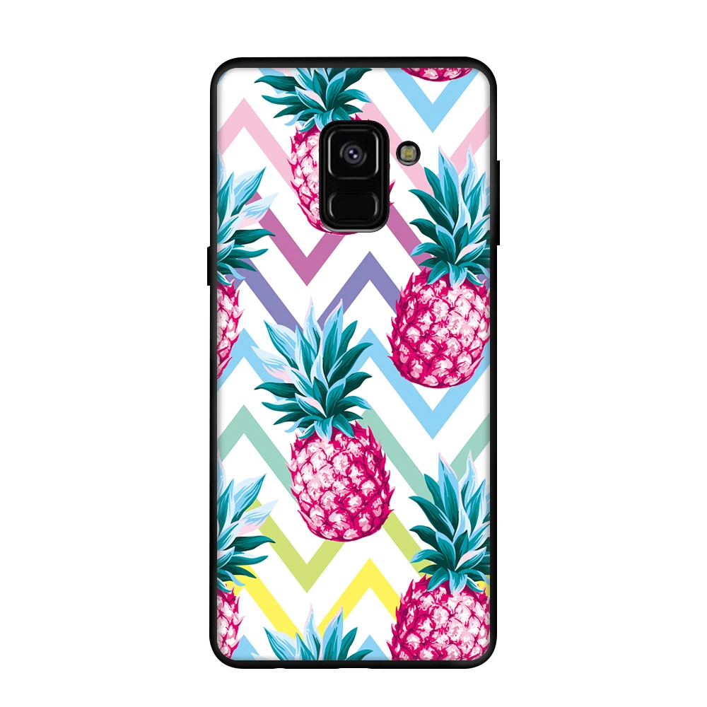 09 Матовый чехол с черным узором для samsung Galaxy A8 A6 Plus A8 A9 Star Lite A7 A5 A3, защитный чехол для телефона - Цвет: 09