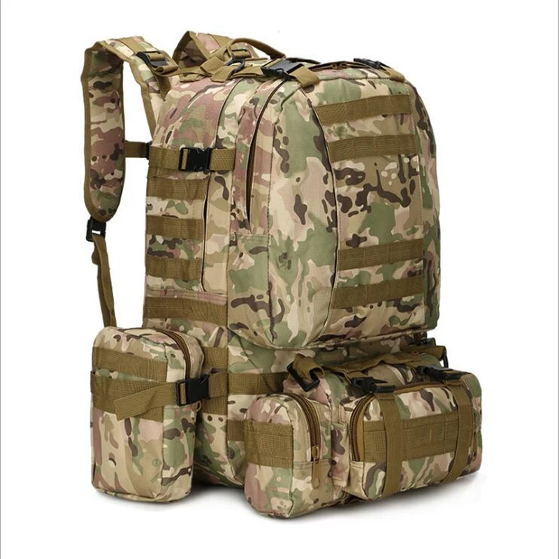 50L Molle 600D военный тактический рюкзак для походов, походов, охоты, альпинизма, камуфляжные сумки для альпинизма