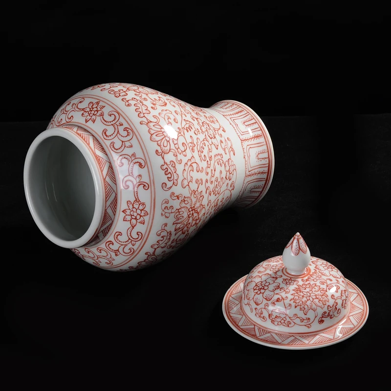 Керамика имбирный сосуд династии Мин ручная работа антиквариат с подглазурью