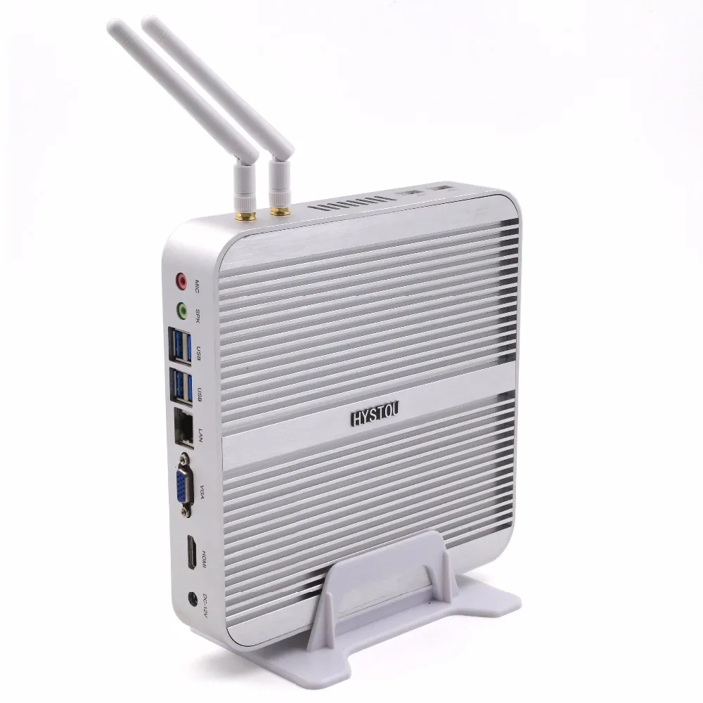 Hystou 3 года гарантии Intel NUC безвентиляторный Core i5 мини ПК Windows 10 микро настольный