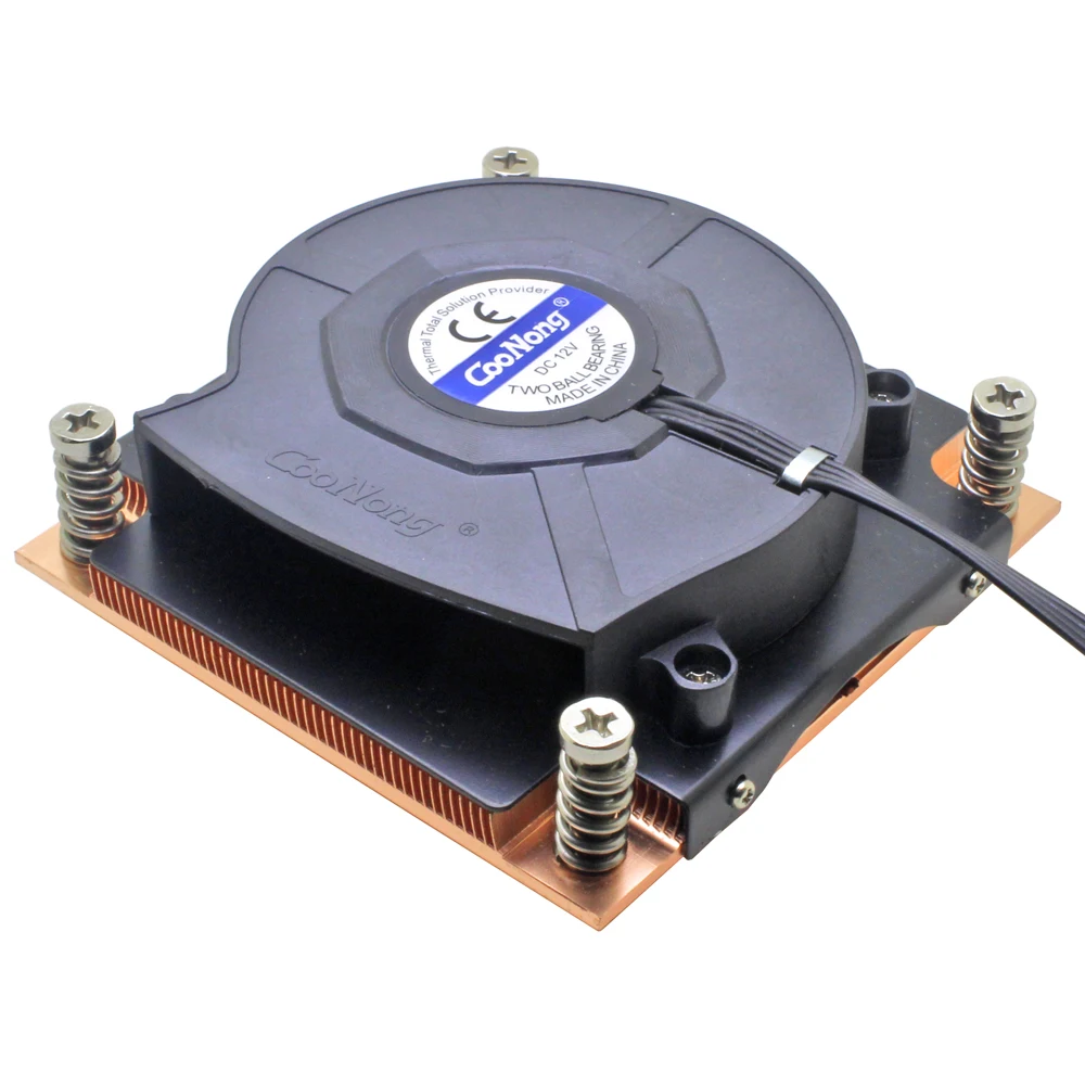 1U server CPU cooler 8015 blower cooling fan copper heatsink for Intel LGA 1150 1151 1155 1156 Industrial computer cooling