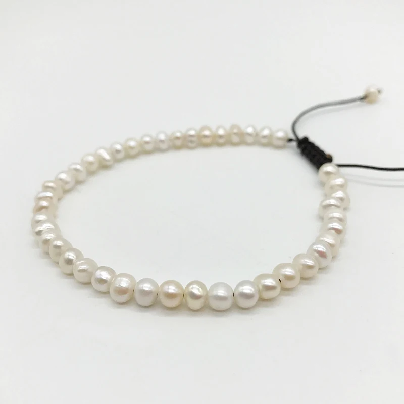 Новый Модный высококачественный Женский браслет с натуральным жемчугом 4 5 мм