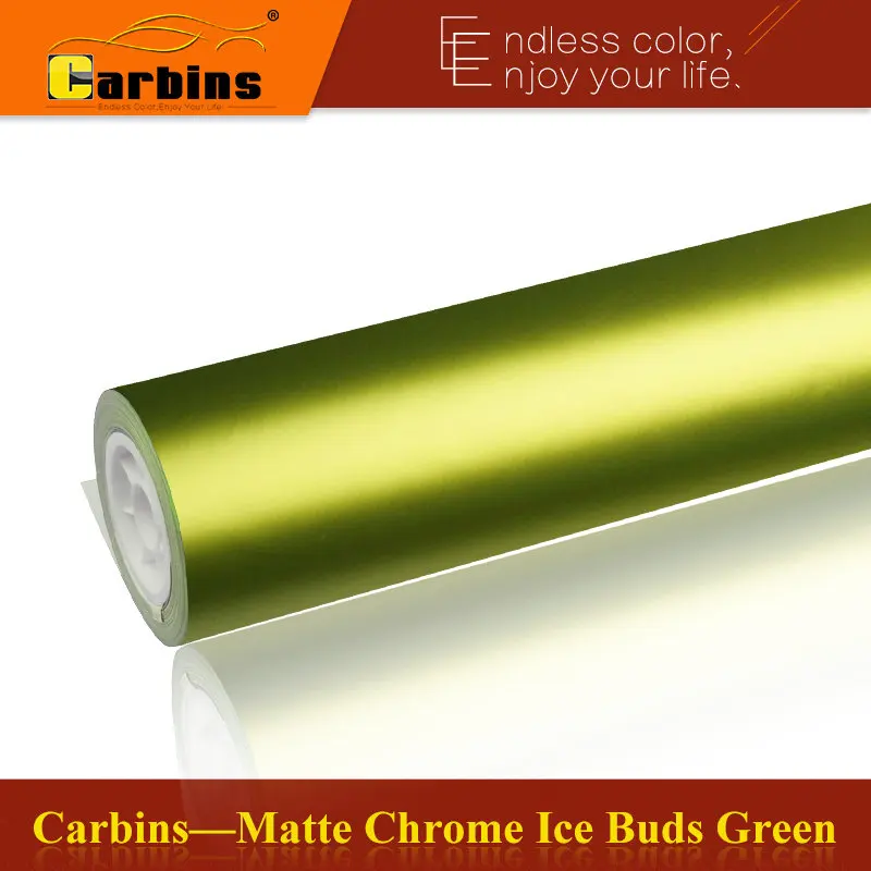 Carbins пленка Lime Green Satin хромированная виниловая отделка для персонализации 5x60ft