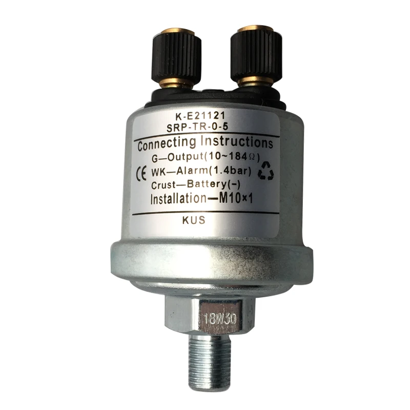 0-5Bar M10x1.0 52 мм масляный манометр 0-5bar 0-75Psi для автомобиля грузовик лодка яхта с красной подсветкой 9-32 в - Цвет: 0-5Bar M10x1.0
