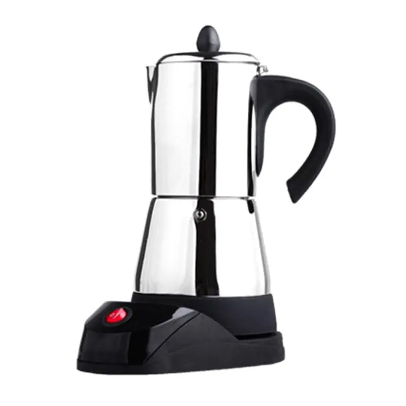 200ml Нержавеющая сталь кофейник Электрический Moka Кофеварка чайник мокко плита Инструмент фильтр Перколятор кофейник Перколятор инструмент ЕС - Цвет: 200ml