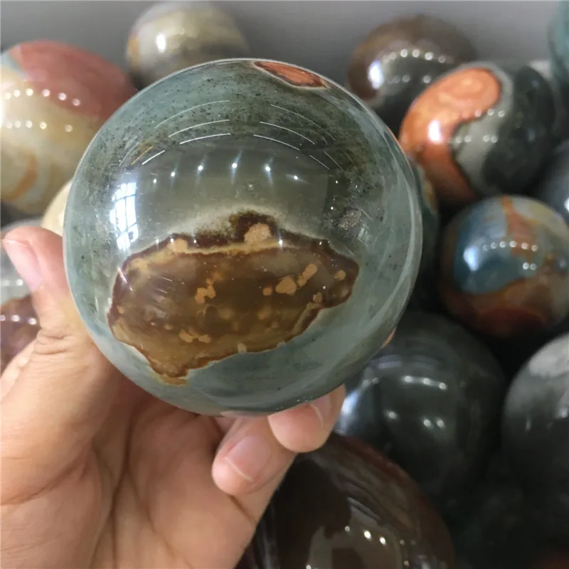 

Large size energy stone beautiful natural stones and minerals ocean stone ball healing crystals sphere for home decoration