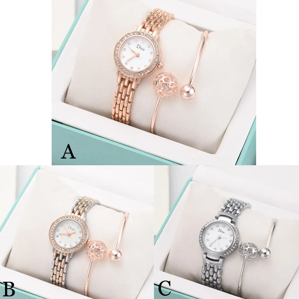 Disu Лидирующий бренд женские часы маленькие серебряные Montre Femme 2019 браслет для