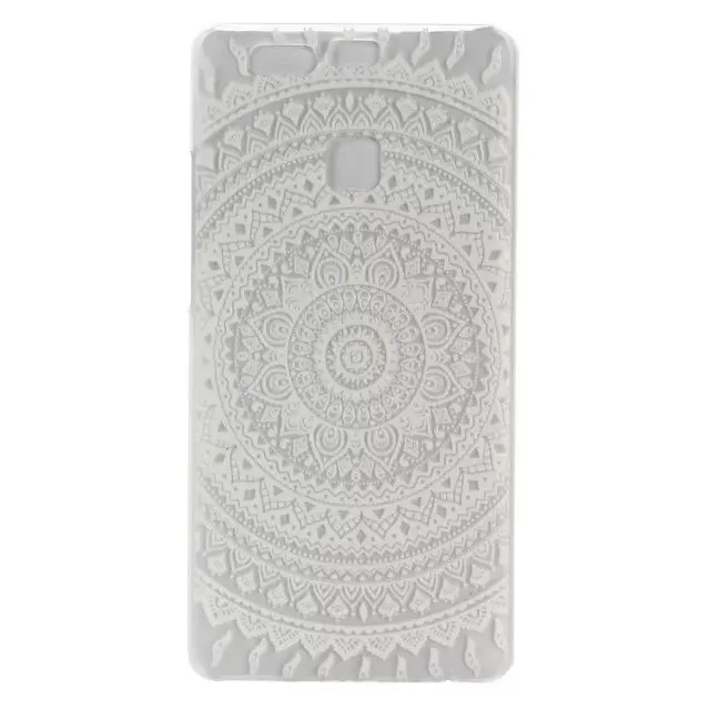 Черный Пикантные Пейсли Кружева Мандала Henna Цветочный Жесткий ПК телефон чехол для huawei Nova P8 Lite P9 P9 Lite p10Lite P10 плюс - Цвет: Черный