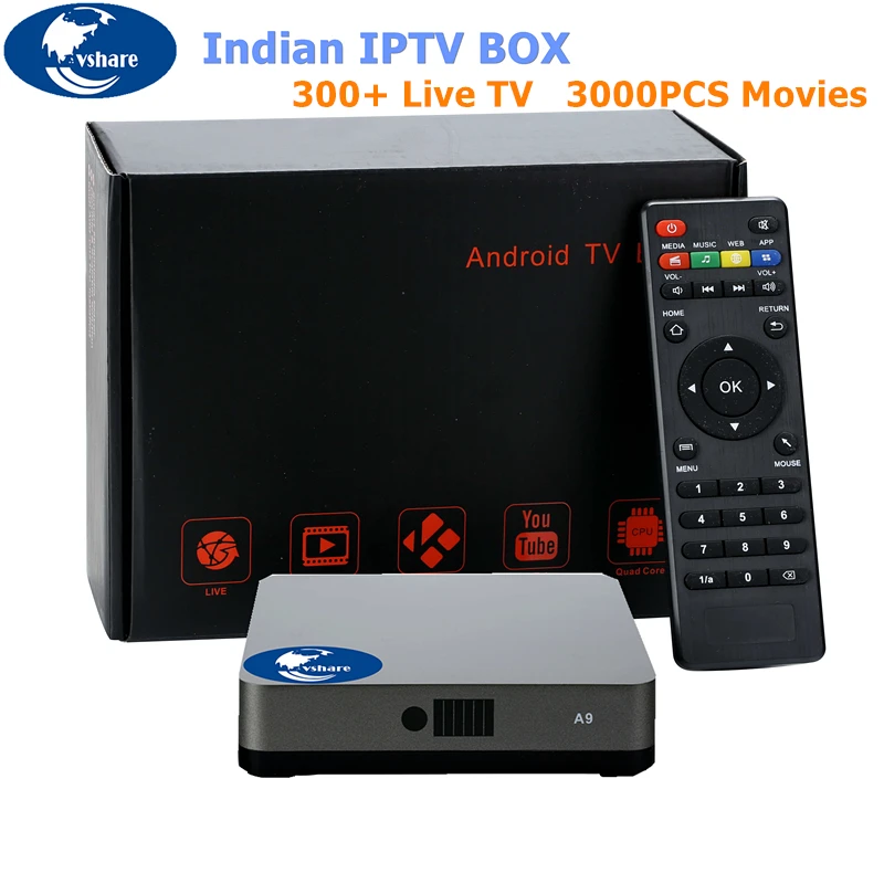 VSHAREIndian IP tv Box, который поддерживает 300 плюс индийские каналы, поддержка HD индийские каналы, Лучший индийский IP tv box без ежемесячного IP tv