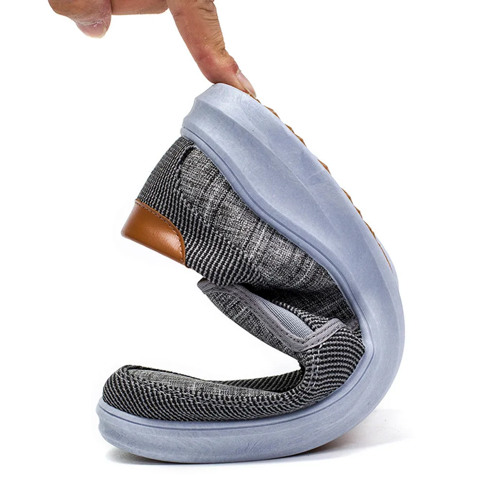 Мужские парусиновые туфли YOUYEDIAN модные Повседневные слипоны для улицы дышащие