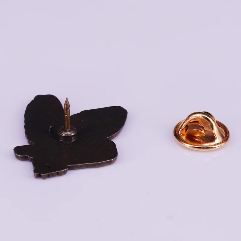 Сипуха полета твердым эмалиевым покрытием pin симпатичная птица броши брошь в