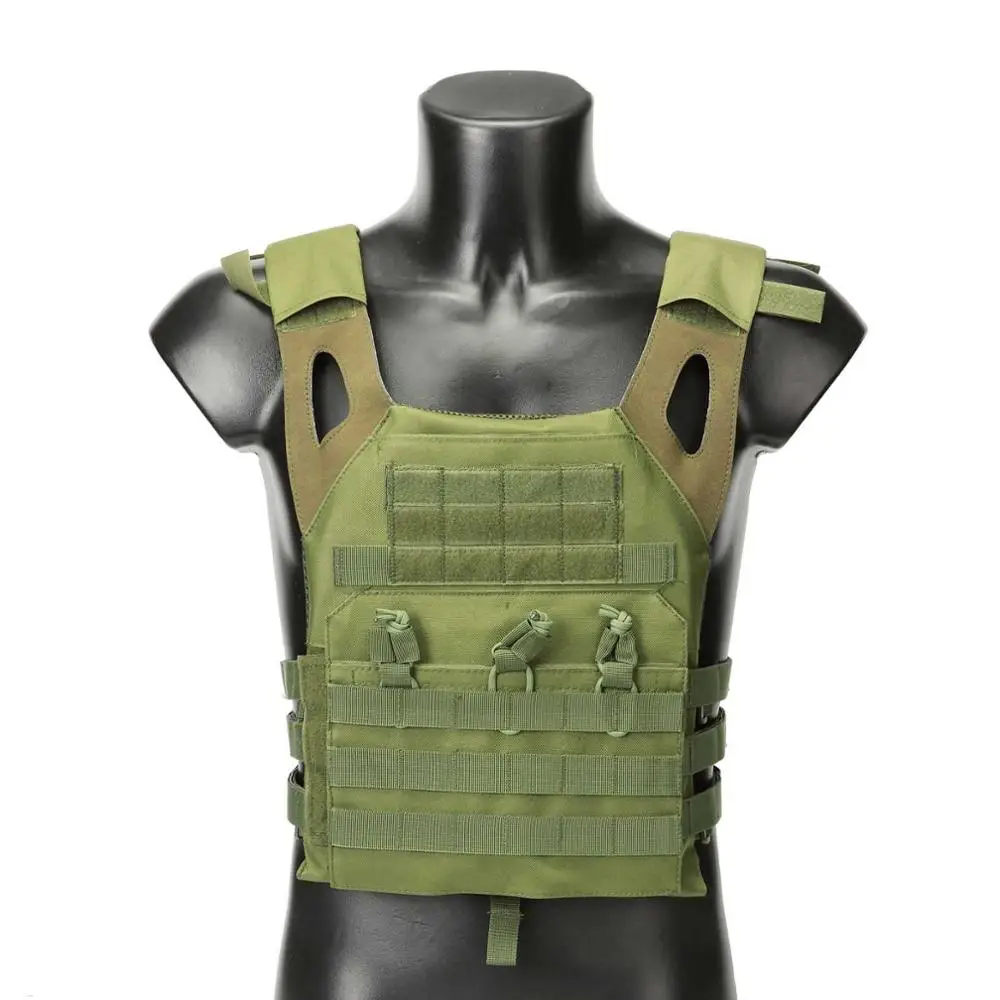 Green Охотничий военный тактический жилет Регулируемый корпус Molle Armor охотничий JPC жилет страйкбол боевое тактическое снаряжение - Цвет: Green