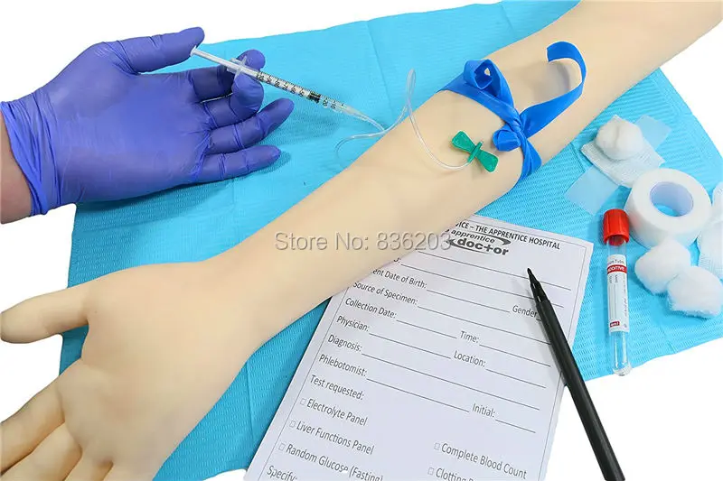Жизнь Размер анатомический IV Phlebotomy Venipuncture практика руки IV анатомическая инъекция практика медицинский тренажер медсестры Тренировочный Набор