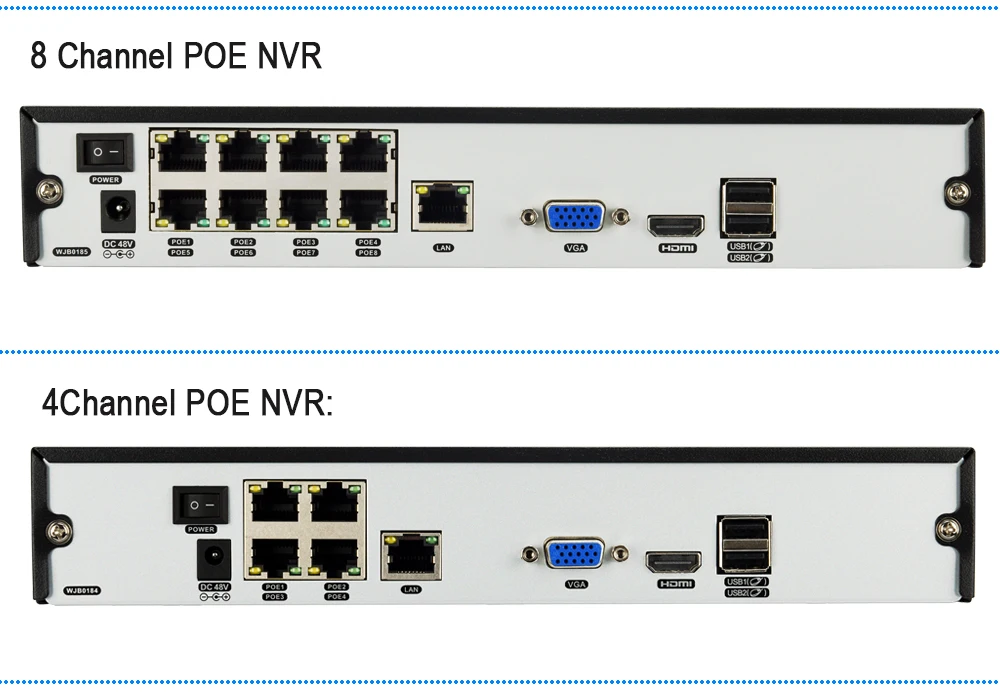 8CH HD 1080 P 48 В PoE NVR все-в-одном Сетевой Видео Регистраторы 4 канала для ip-камеры с питанием по PoE IP камера Onvif P2P XMeye CCTV Системы