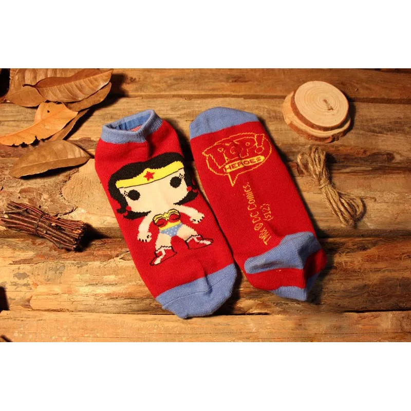 1 Pairs Socks-15 DC мужские носки, хлопковые носки до середины икры, короткие носки, серия Marvel Hero, человек-паук, джокер, супермен, бэтмен, чудо-женщина, вспышка, подарки - Цвет: 1 Pairs Socks-15