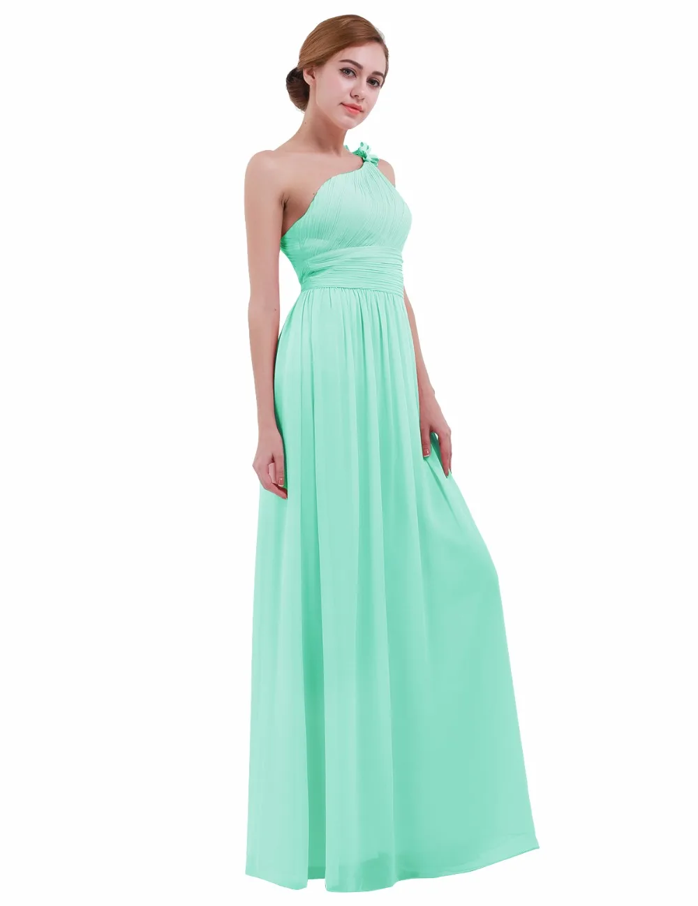 Летние женские шифоновые Макси платье с одной лямкой через плечо (с завышенной