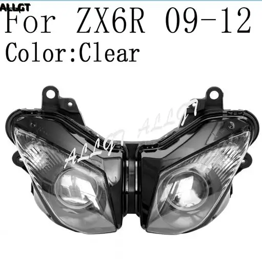 Мотоцикл Передние фары фара в сборе для Kawasaki ZX10R ZX12R 2004 2005 2006 2007 2008 2009 2010 2011 2012 2013 - Цвет: For ZX10R 09-12