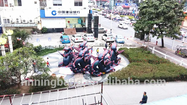 Бесплатная доставка 5 м длинный надувной дракон с крыльями для украшения