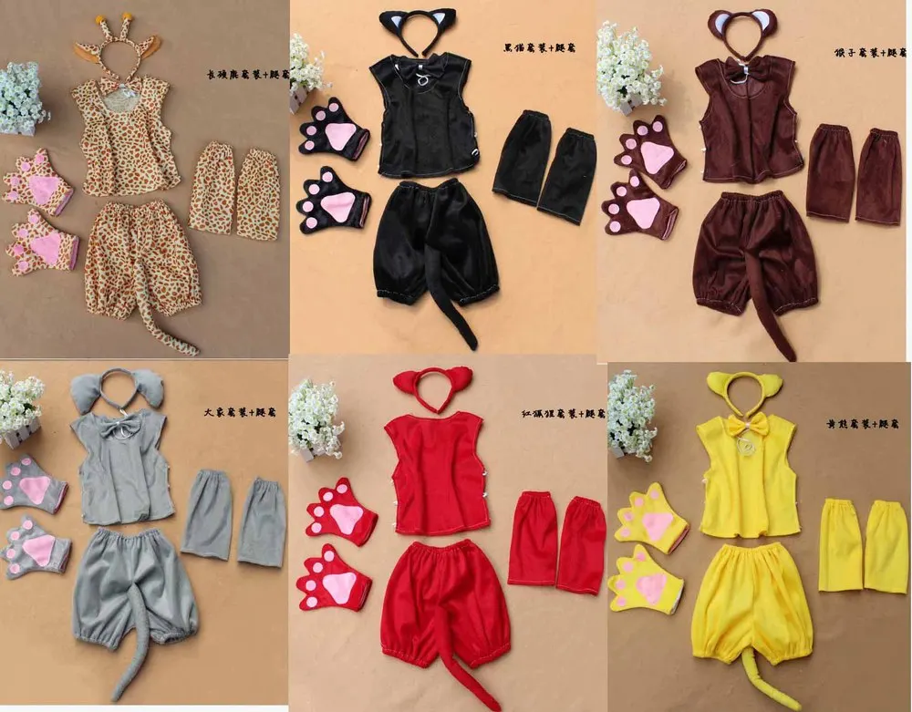 Бесплатная доставка Детский костюм с животными Волчья лягушка Зебра свинья