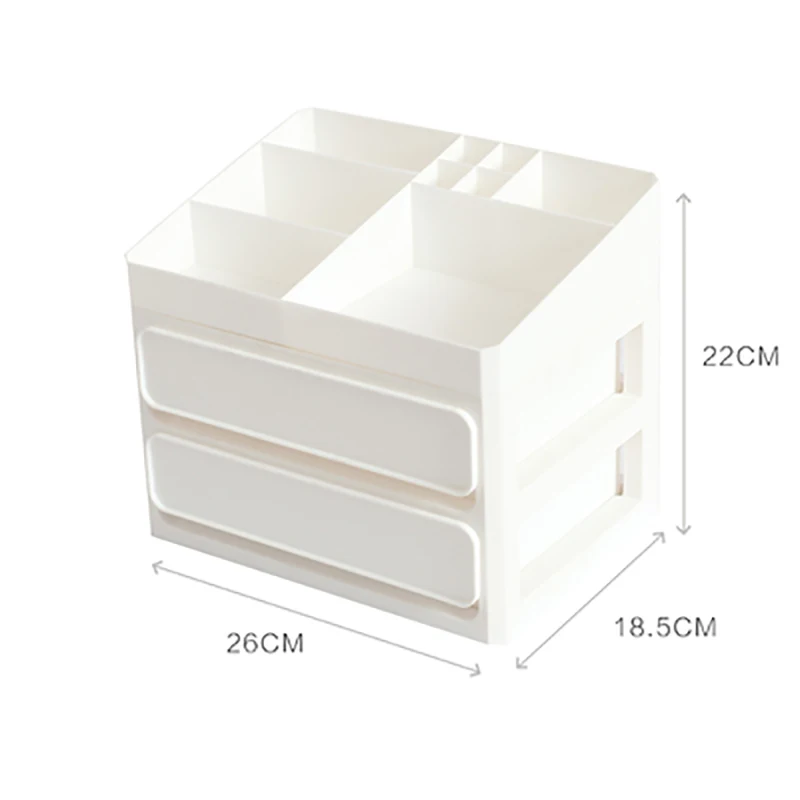White Three Layers BR пластиковый косметический ящик, органайзер для макияжа, ящик для хранения косметики, контейнер для ногтей, шкатулка, держатель, настольный чехол для хранения - Цвет: White Three Layers