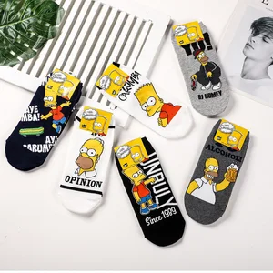Jhouson красочный классический Семья Симпсонов забавные носки до лодыжки модные мужские хлопковые Новые Летние повседневные счастливые носки для мужчин