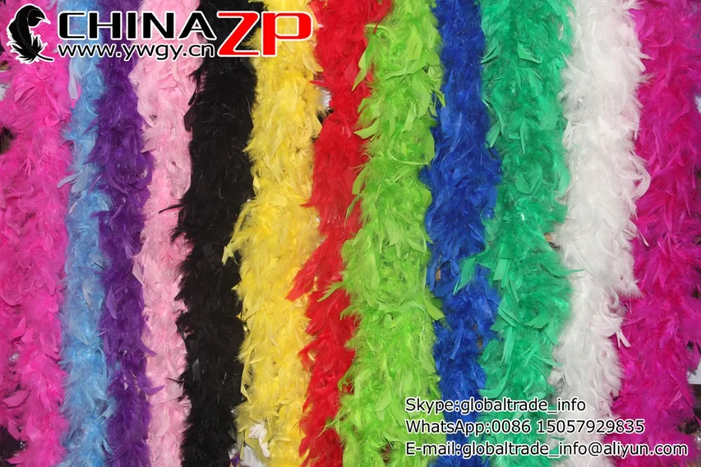 Top Quality 2yards/lot 40G Dyed Gold Turkey Chandelle Feather Boas Manufacturer in CHINAZP Factory |