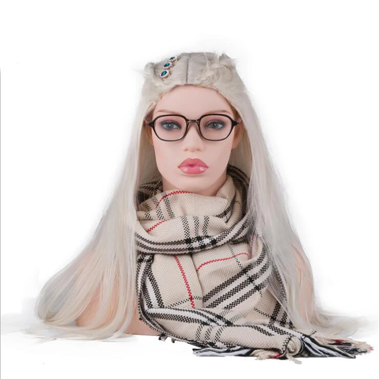 Realistic Tete White Mannequin Head Bust For Hair Wig Jewelry Hat Earring Scarf Earphone Display Wig Making Tools Wig Hanger