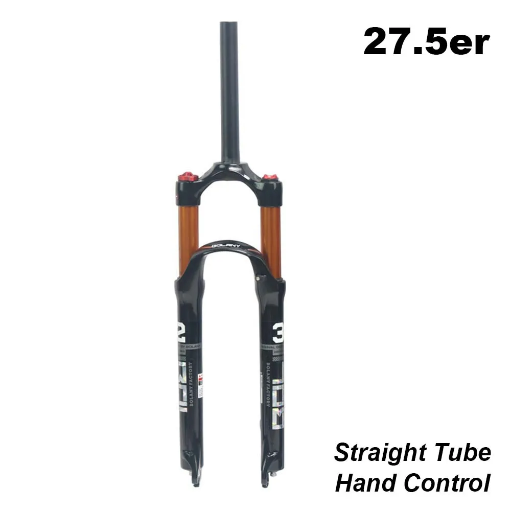 27.5er Straight Tube Передняя вилка для горного велосипеда Bolany 26, 27,5, 29er дюймов, из магниевого сплава, для горного велосипеда, 32 rl100мм, вилка, дисковый тормоз, запчасти для велосипеда - Цвет: 27.5er Straight Tube