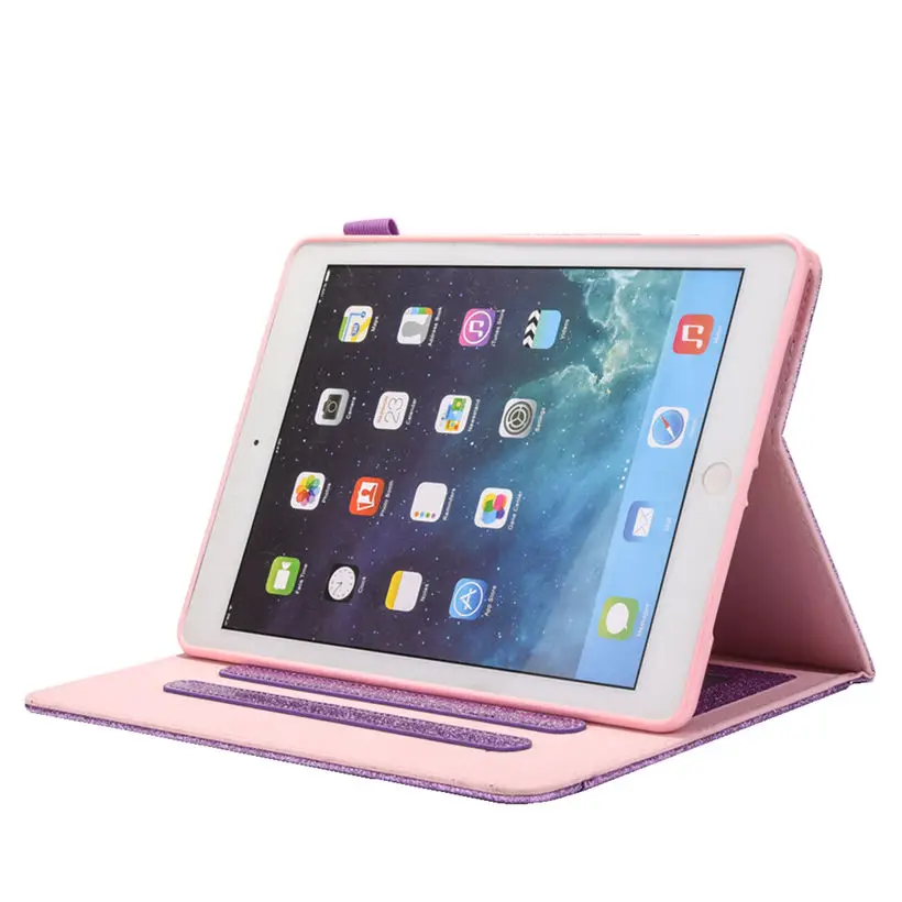 Case For Apple iPad 9.7 2018 2017 Cover Air 2 Pro Fundas Glitter Magnet Shell Auto Sleep/Wake +Film+Pen | Компьютеры и офис