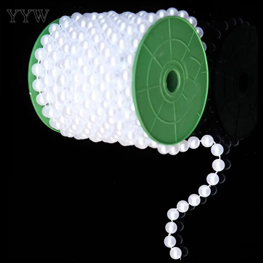 

2019 White 10mm Approx 10m/Spool Abs Plastic Pearl Bead Chain Garland Strand Innovative Reel Bobbin Sold By Spool Reel Bobbin