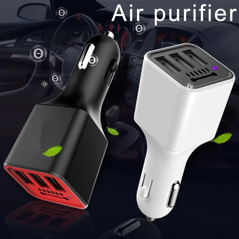 Хит продаж 1 шт. 3 usb порта автомобильная зажигалка зарядное устройство очиститель