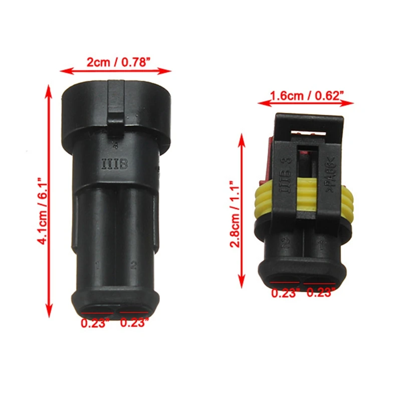 Новинка 10 комплектов автомобильная часть 2 контактный герметичный Электрический