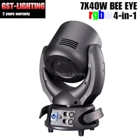 professional 3pin 5pin dmx led beam light 7 x 40w 4 in 1 rgbw wash with zoom mini eye