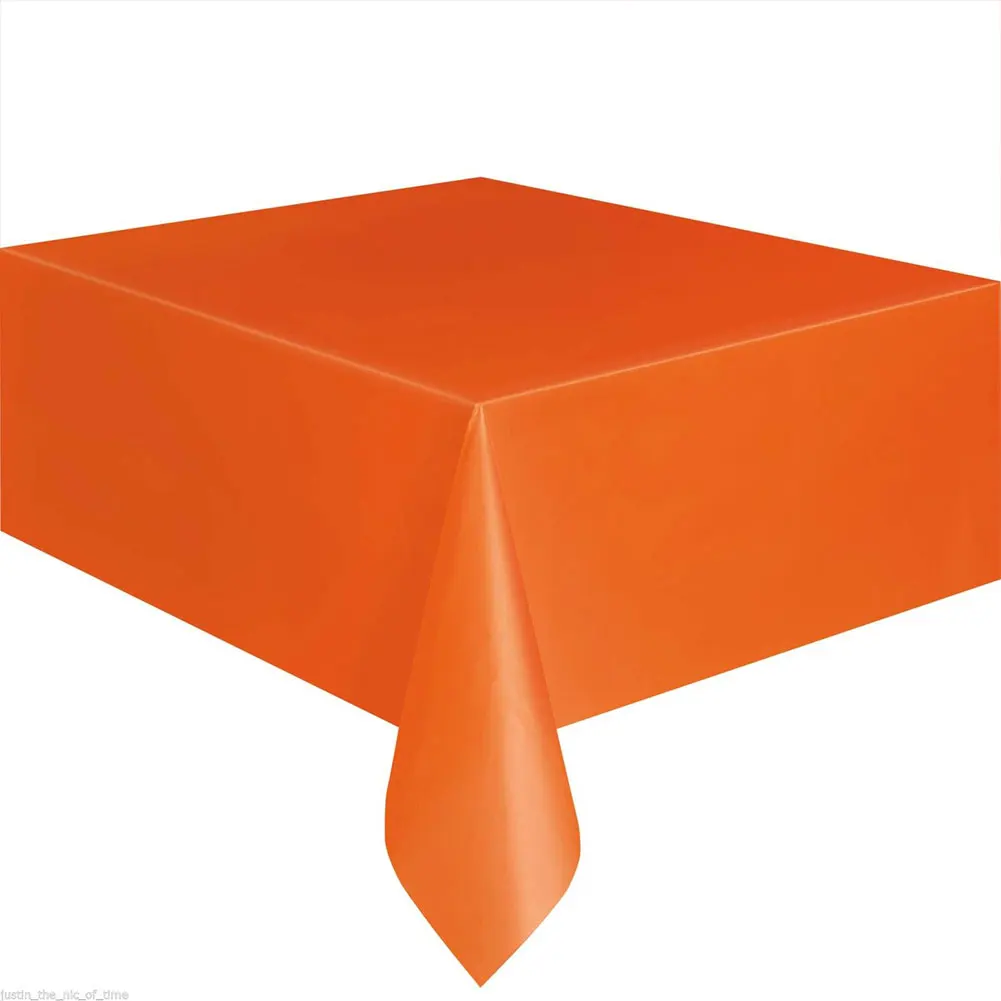 orange Скатерть 274x137 см, разноцветная пластиковая скатерть для дома, отеля, обеденного стола, свадебные принадлежности, Toalha De Mesa Nappe - Цвет: orange