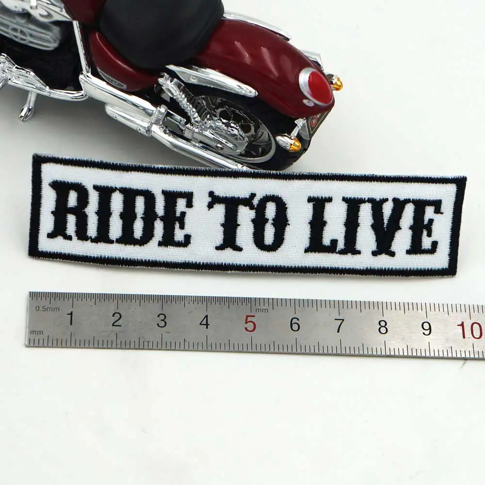LIVE TO RIDE Именные Бирки вышитая аппликация, этикетка для шитья панк байкерские нашивки наклейки для одежды аксессуары для одежды значок - Цвет: name patch 46 a1