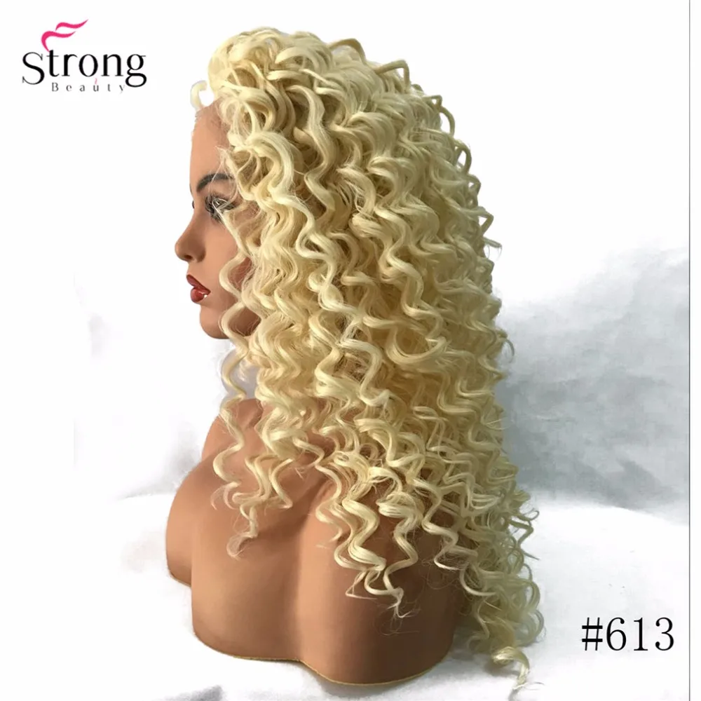 StrongBeauty синтетические волосы на кружеве Искусственные парики коричневый/черный длинные нахальный вьющиеся волосы шиньон синтетическ