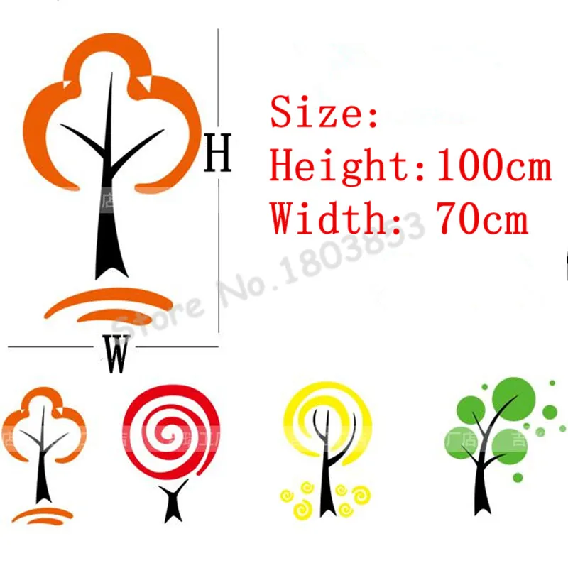 3d наклейки на стену с мультяшным деревом для детских комнат садов спальни