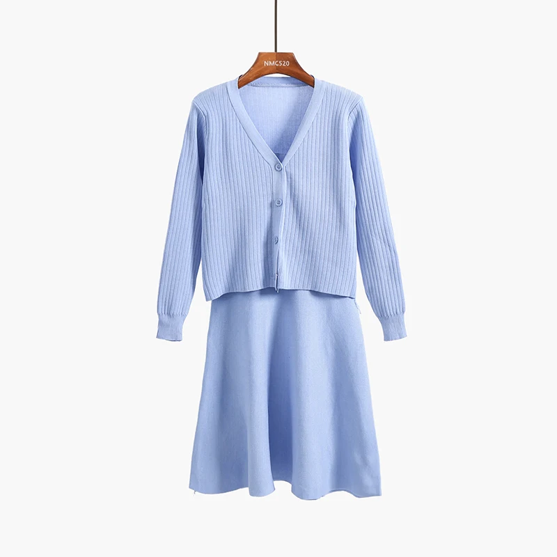 Женское вязаное платье и кардиган ALPHALMODA комплект из 2-х предметов пиджак с
