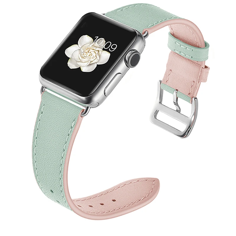 Кожаный ремешок Laforuta для Apple Watch Series 4 iWatch Band 38 40 мм 42 44 Женский браслет двойного