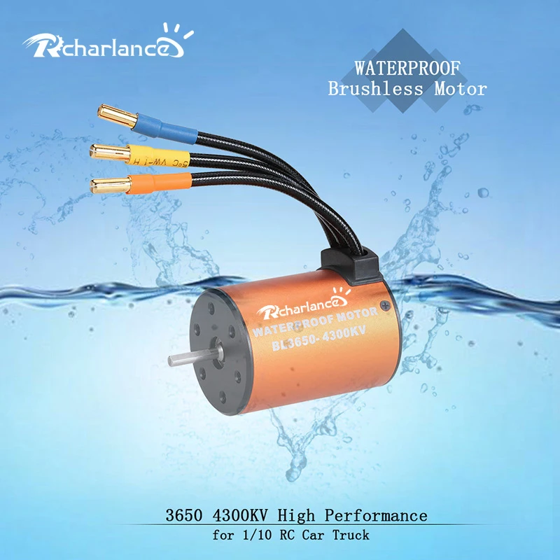 

Newest Upgrade Waterproof 3900KV 4300KV Brushless Motor 60A ESC Sensorless Motor Set for 1/10 RC Car Truck